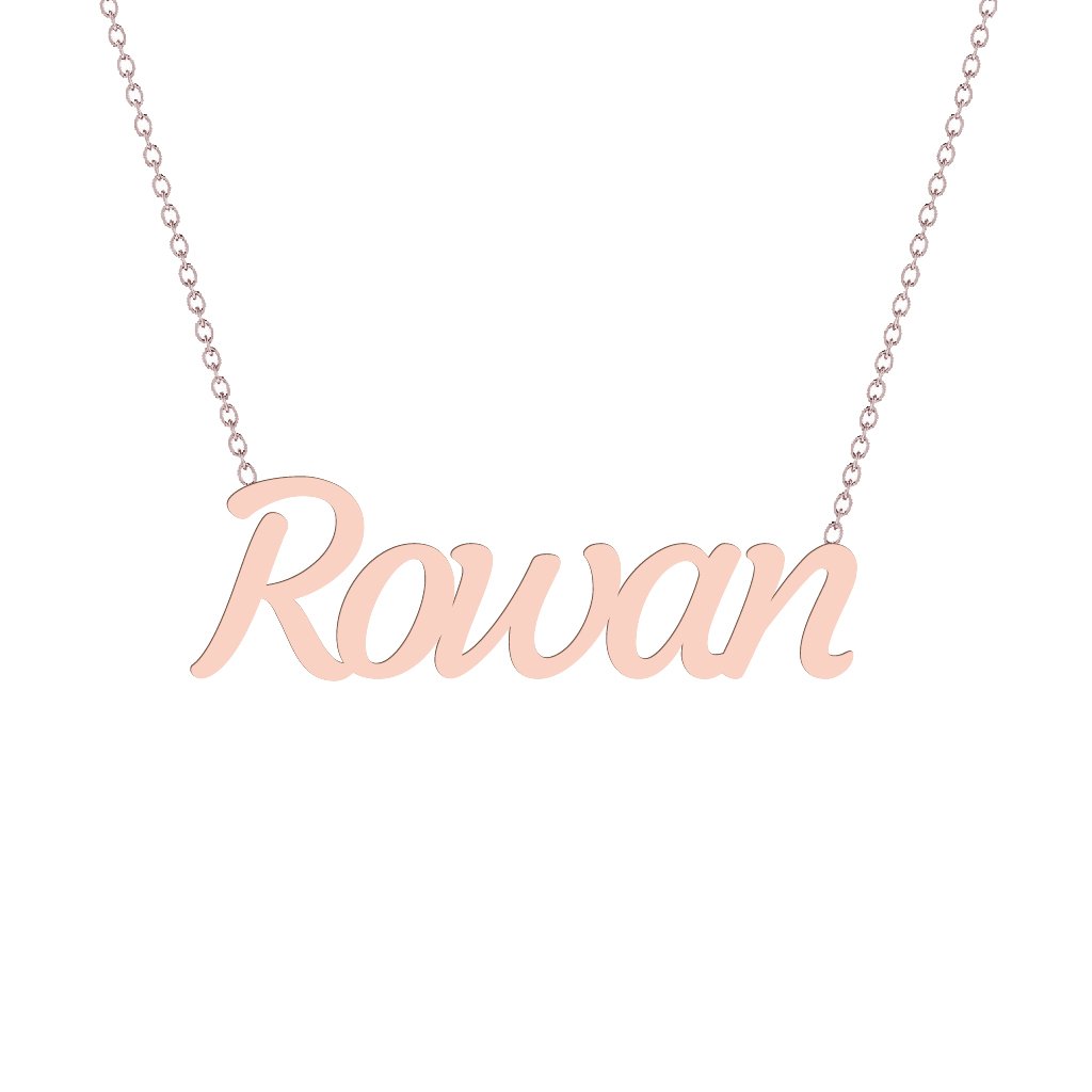 Gold Name Necklace - Rowan